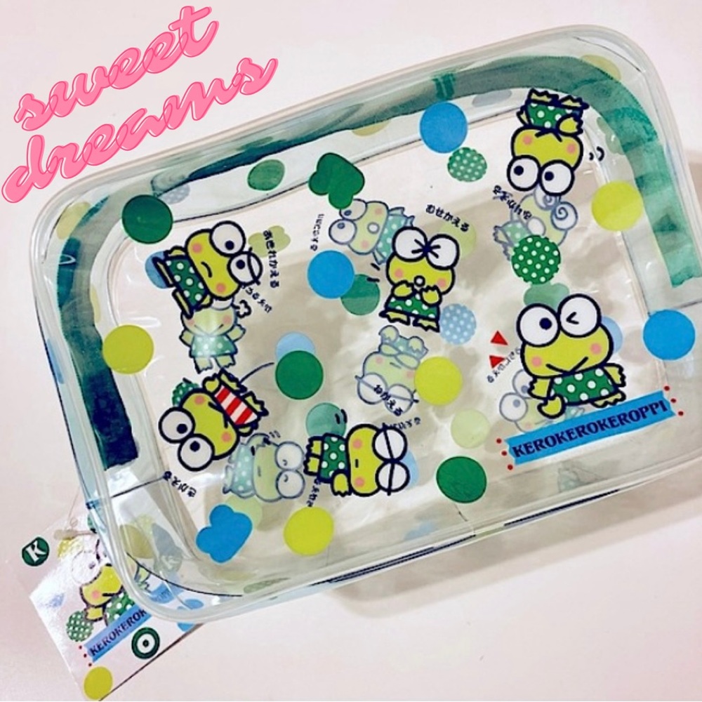 Sanrio Original | Keroppi Clear Cosmetic Case “Sweet Dreams” Item